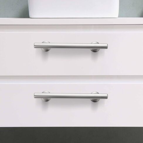 NEGS Brushed Nickel Cabinet Pulls (6, Satin Nickel, Hole spacing 5 inches) in Saudi Arabia