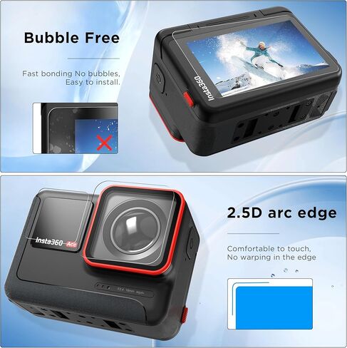 واقي شاشة CYNOVA لـ Insta360 Ace Pro، واقي شاشة فائق الوضوح من الزجاج المقسى لـ Insta360 Ace Pro، واقي عدسة Insta360 Ace Pro، فيلم شاشة LCD من الزجاج المقسى، صلابة 9H in Kuwait