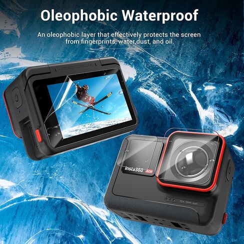 واقي شاشة CYNOVA لـ Insta360 Ace Pro، واقي شاشة فائق الوضوح من الزجاج المقسى لـ Insta360 Ace Pro، واقي عدسة Insta360 Ace Pro، فيلم شاشة LCD من الزجاج المقسى، صلابة 9H in Kuwait