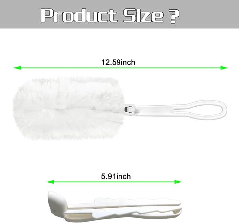 2PCS Extender Duster Mop Handle for Duster Refill, Replacement Foldable Dust Handle with 2 Count Duster Refills. (White) in Saudi Arabia