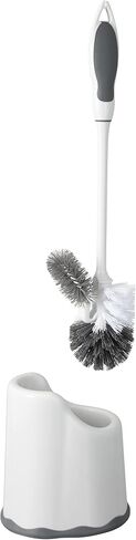 Superio Toilet Brush with Holder Grey, Comfort Grip, Matching Caddy, Clean Bathroom, Heavy Duty (Toilet Brush 2-Pack) in Saudi Arabia