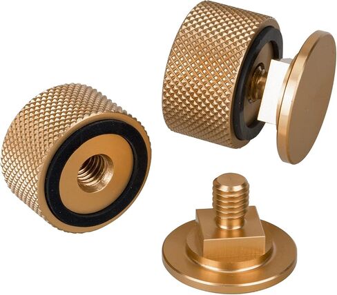 3mirrors Welding Hood (Pipeliner) Helmet Fasteners Gold Headgear Replacement Parts Accessories Screws Flip Hood Aluminum - Anodized w/Silicone Washer 1 Pair in Saudi Arabia