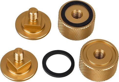 3mirrors Welding Hood (Pipeliner) Helmet Fasteners Gold Headgear Replacement Parts Accessories Screws Flip Hood Aluminum - Anodized w/Silicone Washer 1 Pair in Saudi Arabia