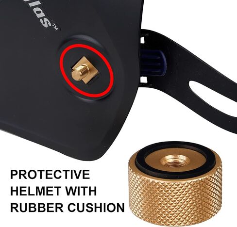 3mirrors Welding Hood (Pipeliner) Helmet Fasteners Gold Headgear Replacement Parts Accessories Screws Flip Hood Aluminum - Anodized w/Silicone Washer 1 Pair in Saudi Arabia