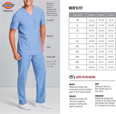 Dickies Dynamix Men Scrubs Top Crew Neck DK670 in Saudi Arabia