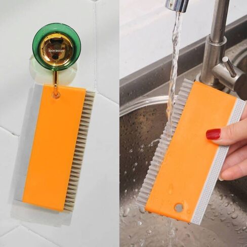 3 Pack Silicone Squeegees with Countertop Brush,Water Scraper,Squeegee Cleaning Brush for Pot Pan Dish Scraper,Windows,Mirrors,Bathroom Glass Shower,Kitchen Countertops and Sink in Saudi Arabia