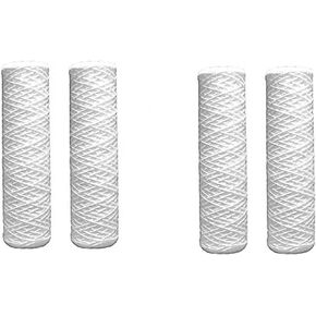 CFS – 4 Pack Universal String Wound Sediment Water Filter Cartridges Compatible with American Plumber W30W Models – Remove Bad Taste & Odor – Whole House Replacement Filter Cartridge – 5 Micron