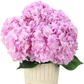 Hotop 12 Pieces Spring Artificial Hydrangea for Wedding Flowers Fake Silk Hydrangea Flowers Faux Flowers with Stems for Birthday DIY Bouquet Home Decorations Flower Arrangement Supplies(Blue Violet)