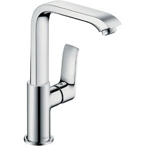 hansgrohe Metris Modern Upgrade Easy Install 1-Handle 1 10-inch Tall Bathroom Sink Faucet in Chrome, 31087001,Small