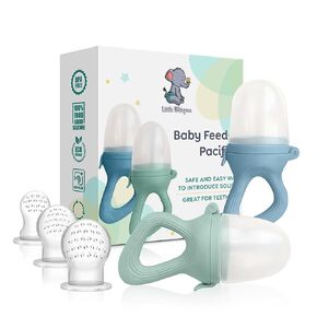 LittleWhispers Baby Fruit & Food Feeder Pacifier - Infant Feeding Teether - 2 Piece