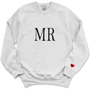 Custom Embroidered Matching Couple Sweatshirt Mrs and Mr Sweatshirt for Women Gift Christmas Valentine Day
