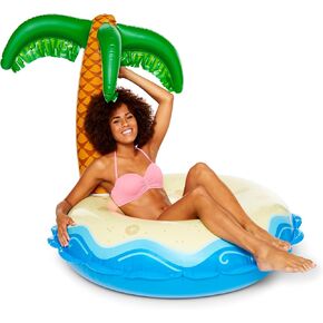 BigMouth Inc Giant Inflatable Palm Tree Pool Float, Funny Inflatable Vinyl Summer Pool or Beach Toy, Patch Kit Included