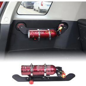 Car Trunk Fire Extinguisher Holder Mount Fit for Toyot@ FJ Cruiser 2007-2021 Quick Release Roll Bar Fire Extinguisher Mount Bracket Adjustable 2 Clamps Fire Extinguisher Bottle Tie Bracket Accessories