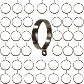 40Pcs Bronze Curtain Rod Rings, 1.26 Inch (32mm) Inner Dia Drapery Ring for Curtain Rods, Nickel