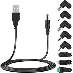 Bouge Universal DC 5V Power Cable, USB Charger Cord with 8 Types Connectors (Include Micro and USB C Android Connector) for Samsung Galaxy LG Moto and Other Android Phones Tablet Power Bank