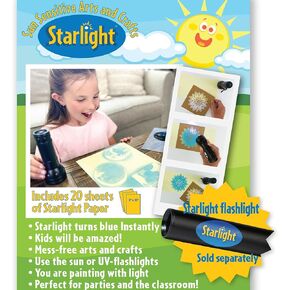 Starlight Basic Pack - Sun Sensitive Paper - Cyanotype Arts and Crafts Kit for Kids Sunprint Solar Printing Kits