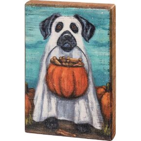 Primitives by Kathy Ghost Dog Home Décor Sign