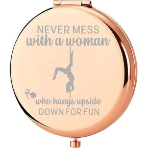 UJIMS Pole Dancer Gift Pole Dancing Makeup Mirror Dancing Lovers Gift for Pole Fitness Pole Dancing Lovers Gifts (Pole Dancing Mirror)