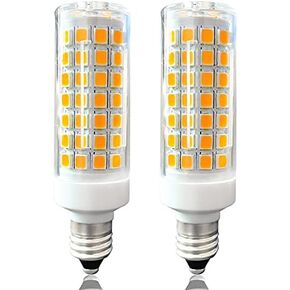 E11 led Bulb 75w 100w Equivalent dimmable,Daylight 6000K,T3 T4 jd e11 Mini Candelabra Base 110V 120V 130V 100W Halogen Replacement, Pack of 2