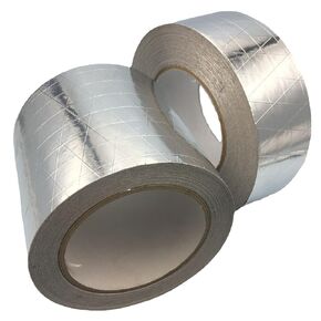 Glass Fiber Cloth Aluminum Foil Tape, 2 inch Professional Insulation High Temperature Duct Tape Withstand 80°C to 100°C, Reinforced, for HVAC, Repair, Pipe Sealing