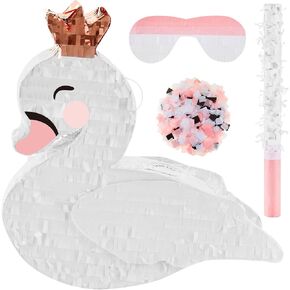 Sun Pinata with Pinata Stick and Blindfold Confetti Set Sunshine Birthday Decorations Smiling Sunshine Pinata Pull String Pinata for Kids Birthday Party Supplies and Decor, 13 x 3 Inch