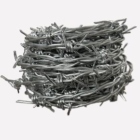 Enhanced 13Gauge Barbed Wire 4-Point,Barb Wire,50FT,High Zinc Content,3.5" Barb Spacing,Fence Wire Roll,Barbed Wire Fence,Real Barbed Wire,Cattle Fencing,Fence Extension,Animal Deterrent