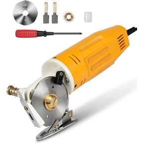 Electric Rotary Fabric Cutter, 100V Electric Cloth Cutting Machine, Octagonal Blade Cloth Cutter Electric Scissors with Automatic Sharpener, for Multi Layer Carpet Leather
