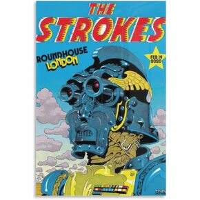 JIANGHA The Strokes Canvas Poster Bedroom Decoration Landscape Office Valentine's Birthday Gift Unframe-style12x18inch(30x45cm)