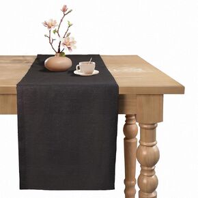 100% Pure Linen Table Runner - 14 x 90 Inch Dresser Scarf for Farmhouse Dining Table, Perfect for Fall, Thanksgiving, and Christmas -Athena -Royal Blue