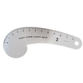 Fairgate Designer Vary Form Curve 12 Ruler Metal Measuring Solid Aluminum by Garment Center Sewing Supplies