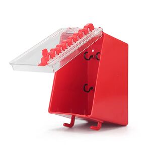 Lockout Tagout Group Lock Box Lock Combination Box, Transparent Panel, 8 Digit Lock Box, Dustproof Cover, ABS Engineering Plastic Wall Mount for Industrial Factory