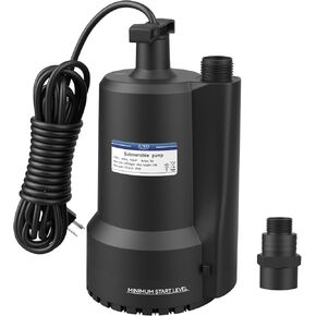 مضخة غاطسة للحوض، 1/3 حصان 2000 جيجا في الساعة، مضخة مياه محمولة من البلاستيك الحراري، مضخة مياه كهربائية لحوض السباحة في الطابق السفلي والحديقة وتصريف البركة مع سلك بطول 10 أقدام in Kuwait