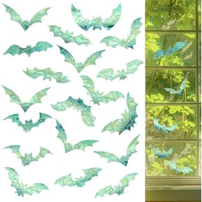 BEEFLYING 29 Pieces Anti-Collision Window Clings,Mushroom Window Decals for Bird Strike,Glass Door Window Stickers to Save Prevent Birds