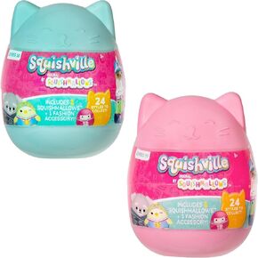 Squishmallows Squishville 5 Pack Capsules - Series 10 - Official Kellytoy 2023 - Collectible Mini 2" Mystery Stuffed Animal Toy Plush & Accessories, Styles May Vary - Gift for Kids, Girls & Boys