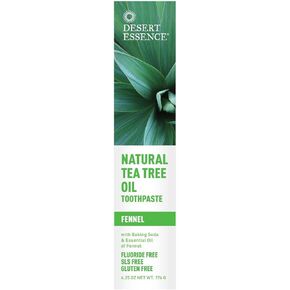 Desert Essence Natural Tea Tree Oil Toothpaste Fennel - 6.4 oz Pack of 4