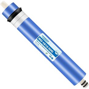 2 Pack 50GPD RO Membrane,1812-50G Reverse Osmosis Membrane Replacement Water Filter,for Under Sink Home Drinking RO Water Purifier System