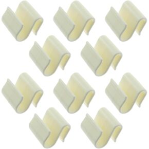 10PCS 23x23x19mm Cardboard Flat Hooks Shelf Hooks White Shelves Plastic S Hooks for Hanging Heavy Duty Kitchenware Towel Decoration
