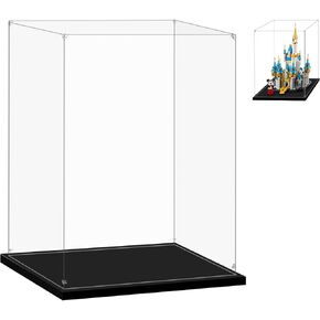 LILIKAKA Acrylic Display Case for Lego 43222 Disney Castle, 24.4x14.17x31.88 (62x36x81cm), Protect Your Collectibles from Dust with a Clear Showcase