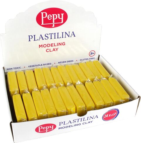 Pepy Plastilina طين تشكيلي قابل لإعادة الاستخدام وغير جاف؛ مجموعة من 24 قالبًا، كل منها 1.4 أونصة، مثالية لمشاريع الفنون والحرف اليدوية، أخضر داكن in Kuwait