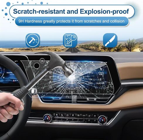 (2Pack) 2025 2026 2027 Chevy Equinox Screen Protector for Chevy Equinox (11.3In Navi+11In Dash) (LT/RS/ACTIV), 9H Tempered Glass Fingerprint&Scratch-Resistant 2026 Chevy Equinox Accessories in Kuwait
