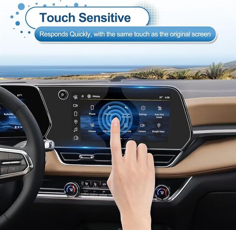 (2Pack) 2025 2026 2027 Chevy Equinox Screen Protector for Chevy Equinox (11.3In Navi+11In Dash) (LT/RS/ACTIV), 9H Tempered Glass Fingerprint&Scratch-Resistant 2026 Chevy Equinox Accessories in Kuwait