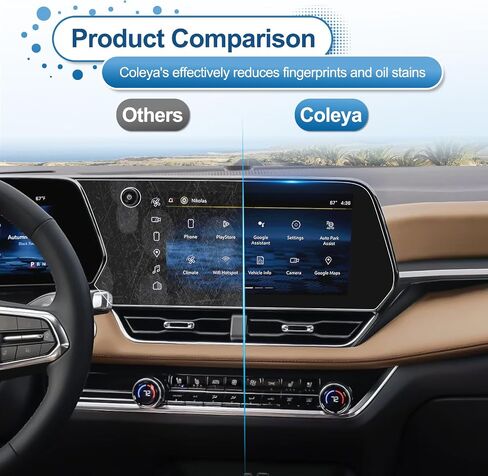 (2Pack) 2025 2026 2027 Chevy Equinox Screen Protector for Chevy Equinox (11.3In Navi+11In Dash) (LT/RS/ACTIV), 9H Tempered Glass Fingerprint&Scratch-Resistant 2026 Chevy Equinox Accessories in Kuwait