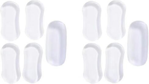 10Pcs White Toilet Seat Bumper Set, Toilet Seat bumpers Silicone Strong Adhesive Toilet Seats Lid Bumpers, Toilet Seat Buffers, Toilet Lid Rubber Pads for Toilets and Toilet Parts Bathroom Fixtures in Saudi Arabia