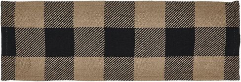 VHC Brands Runner 12x48, Cotton Dining Room, Kitchen Table Runner, Country Farmhouse Style, Black Check Collection, Rectangle 12x48, Country Black in Saudi Arabia