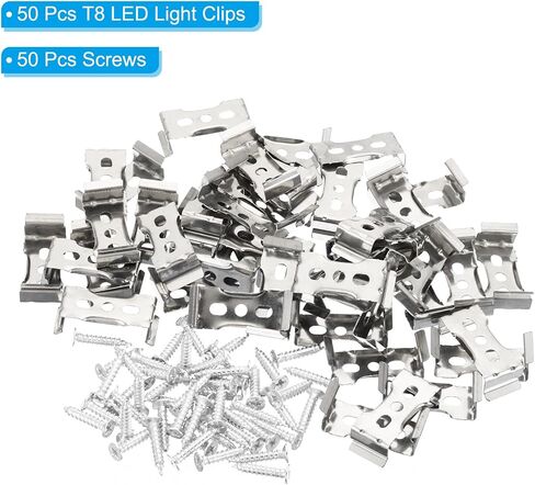 PATIKIL T8 LED Light Brackets, 30 Pack Fluorescent Tube Mounting Clip Holder Hanger Clamps Light Fixture for Ceiling Lamp Bulbs in Home Office, with Screws in Saudi Arabia