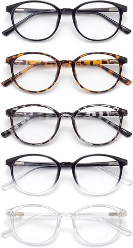 Blue Light Blockin Glasses Round Women Men Computer Glasses Anti Eye Strain/UV/Glare Gaming Glasses in Saudi Arabia