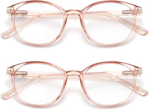 Blue Light Blockin Glasses Round Women Men Computer Glasses Anti Eye Strain/UV/Glare Gaming Glasses in Saudi Arabia