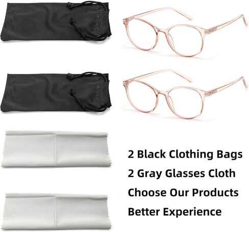 Blue Light Blockin Glasses Round Women Men Computer Glasses Anti Eye Strain/UV/Glare Gaming Glasses in Saudi Arabia