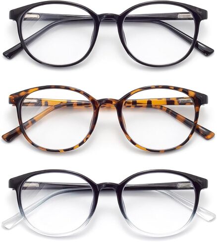 Blue Light Blockin Glasses Round Women Men Computer Glasses Anti Eye Strain/UV/Glare Gaming Glasses in Saudi Arabia