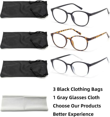 Blue Light Blockin Glasses Round Women Men Computer Glasses Anti Eye Strain/UV/Glare Gaming Glasses in Saudi Arabia